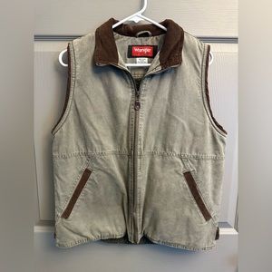Wrangler Men’s Work Vest Sherpa Lined Size Small